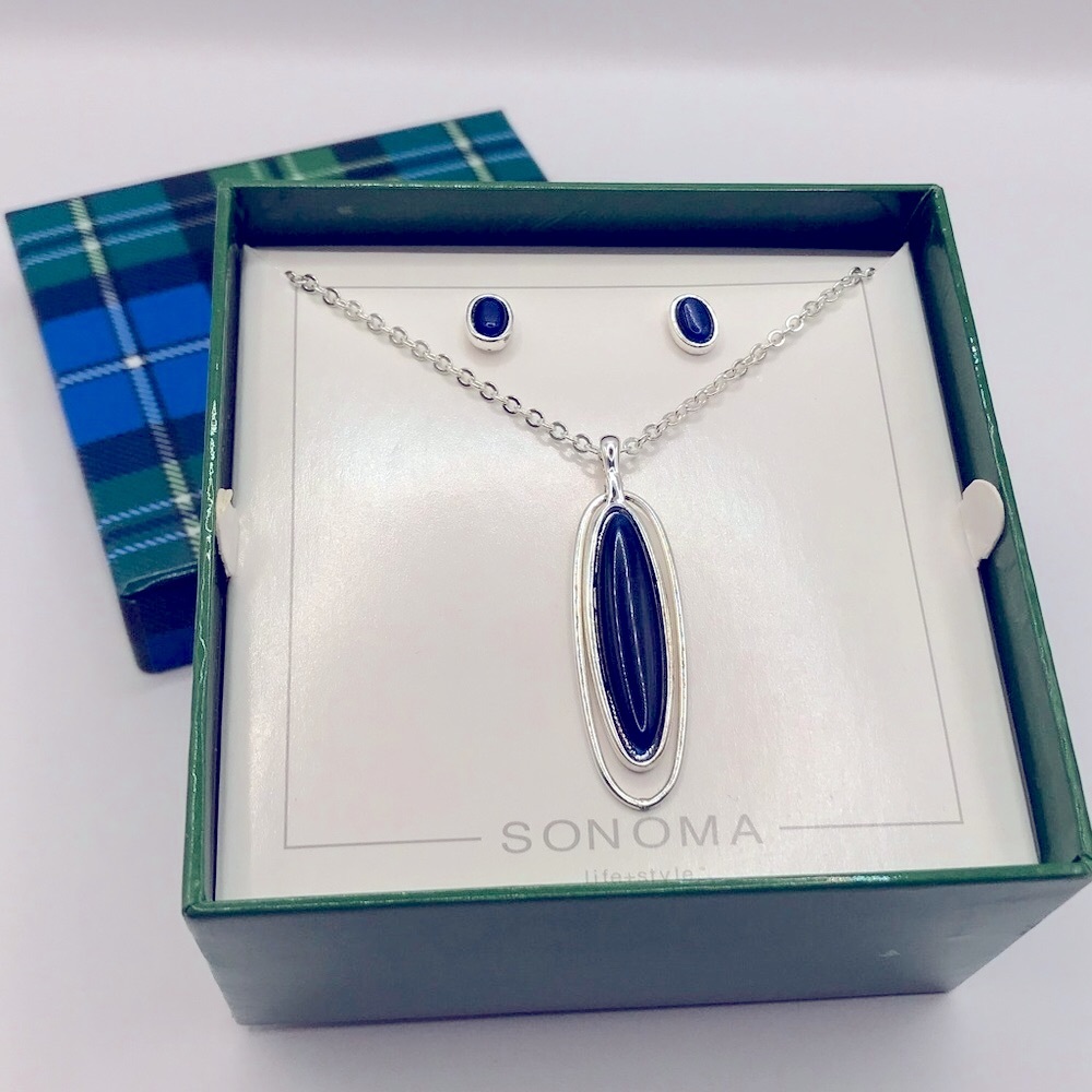 SONOMA Life + Style Silver-Tone & Blue Jewelry Set